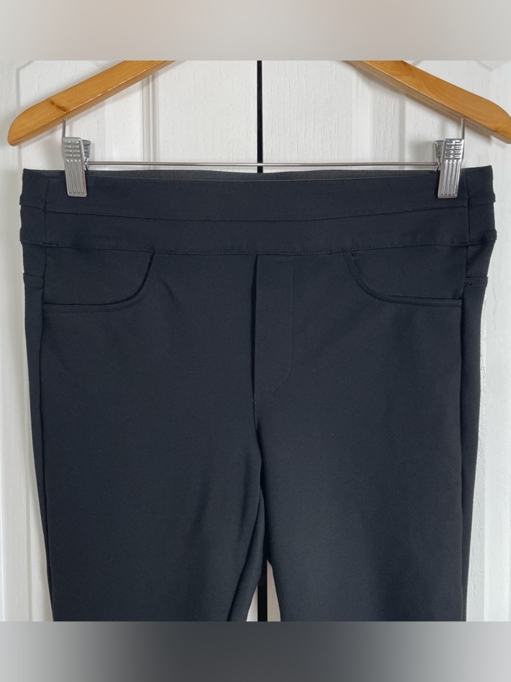 Wit & Wisdom Ab Solution Pull on Ponte Knit Skinny Pants Jeggings Womens L Black - Picture 2 of 15